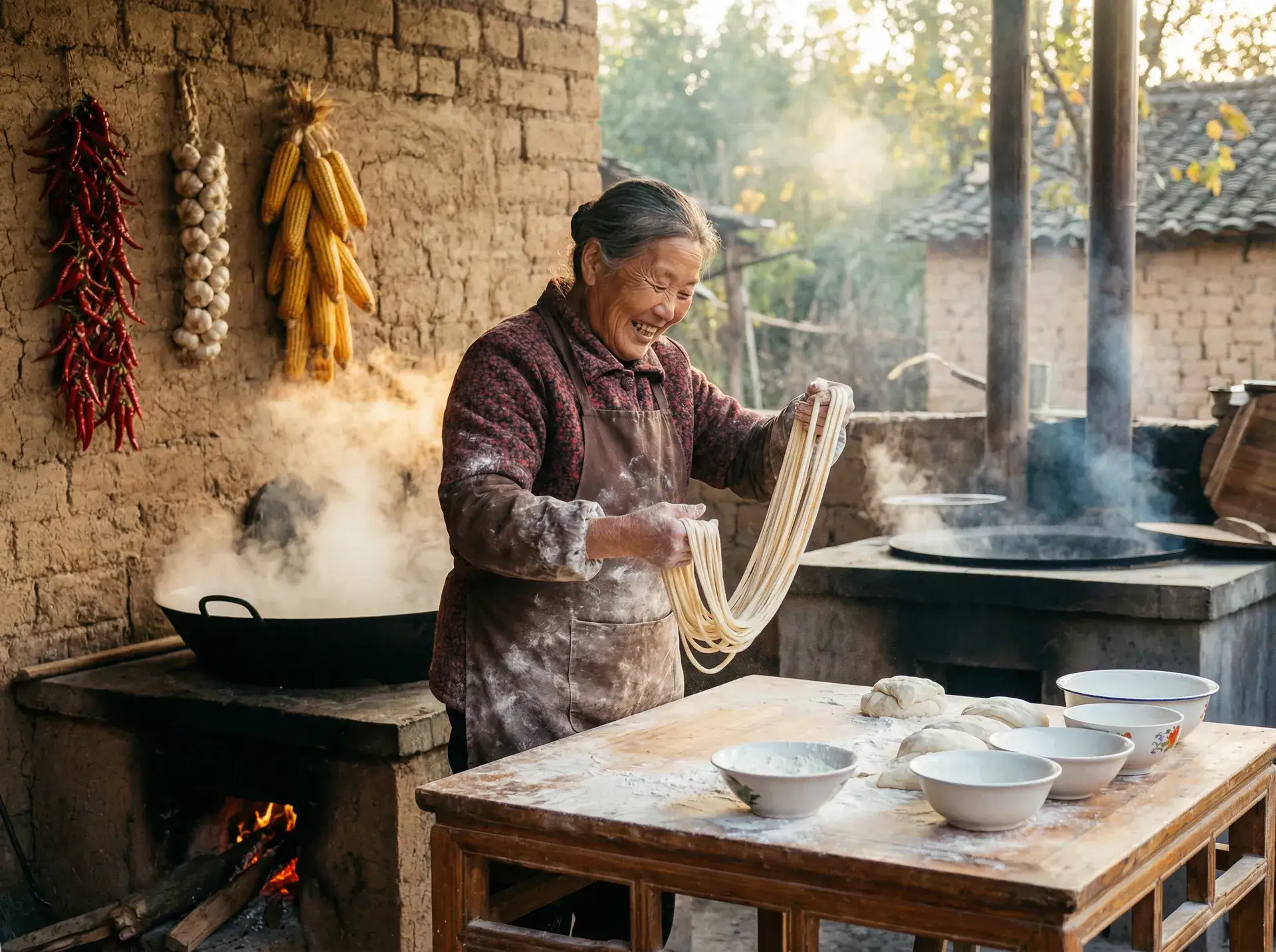 农家大嫂手擀面 - 妈妈的朋友电影观韩国 乡村美食